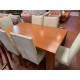 Mesa comedor cerezo ext con 6 sillas respaldo tapizado