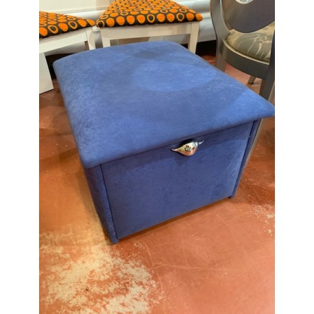 Puff zapatero tap alcantara azul