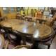 Mesa comedor ovalada palma de caoba + 8 sillas
