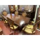 Mesa comedor clasica tapa forma + 4 sillas y 2 sillones