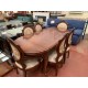 Mesa comedor clasica madera de nogal + 4 sillas y 2 sillones