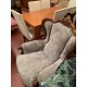 Sofa tipo luis XV tap con terciopelo + 2 butacas