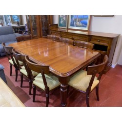 Mesa comedor victoriana madera de caoba + 8 sillas