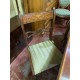 Mesa comedor ovalada nogal con marqueteria + 6 sillas