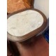 Velador antiguo oval tapa marmol