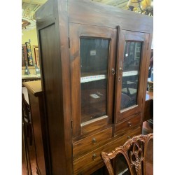 Vitrina colonial 4/p 4/c madera teka