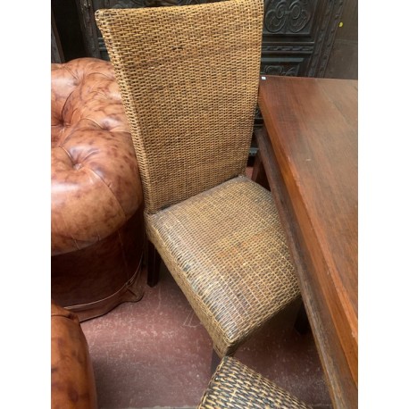 4 sillas rattan coloniales