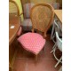 Mesa comedor ovalada ext + 6 sillas respaldo rejilla