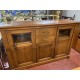 Aparador rustico madera maciza 2/p cristal