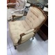 Butaca clasica madera vista tap beige
