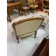 Butaca clasica madera vista tap beige