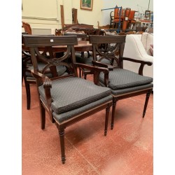 Sillon estilo ingles madera de caoba tap verde