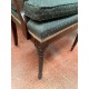 Sillon estilo ingles madera de caoba tap verde
