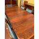Mesa comedor madera caoba maciza + 8 sillas tap azul