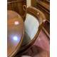 Mesa comedor clasica nogal con marqueteria + 6 sillones