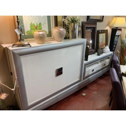 Modular moderno lacado en blanco y plata