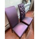 4 sillas semipiel morado con capitone