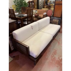 Sofa colonial madera vista tap crudo