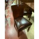 Mesa colonial con 2 ext + 6 sillas tap cuero negro