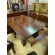 Mesa colonial con 2 ext + 6 sillas tap cuero negro