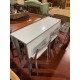 Mesa cocina con alas cristal glass + 2 banquetas
