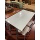 Mesa cocina con alas cristal glass + 2 banquetas