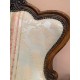 Butaca clasica madera vista tap rayas beige