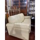 Sofa 3/p piel beige + 2 plazas