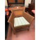 Butaca rattan y madera con forja