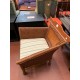 Butaca rattan y madera con forja