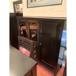 Mueble moderno vajillero de salon color negro ebano