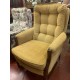 Butaca clasica madera vista tap amarillo