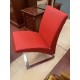 6 sillas diseño italiano semipiel rojo