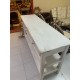Consola madera maciza en blanco roto 3/c