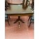 Mesa auxiliar cuadrada madera de caoba pata central