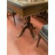 Mesa auxiliar cuadrada madera de caoba pata central