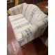 Sofa 2/p pata madera tap clasico
