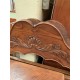 Pareja de cabeceros antiguos + mesilla madera castaño