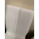 4 sillas semipiel blancas pata metal