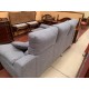 Sofa con chaislonge pata acer tap chenilla gris