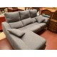 Sofa con chaislonge pata acer tap chenilla gris