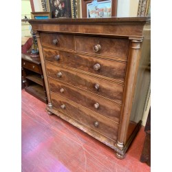 Comoda antigua victoriana palma de caoba 6/c