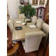 Mesa comedor tapa madera decapada patas cromadas