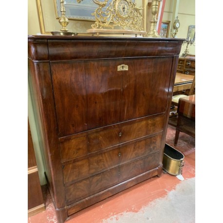 Mueble secreter est Louis Philippe en madera de palosanto