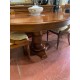 Mesa comedor ovalada madera de cerezo ext + 4 sillas