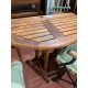 Mesa jardin con alas + 4 sillas teka y hierro
