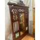 Consola antigua con perchero madera noble con ceramica