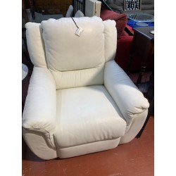 Butacon relax electrico en piel blanca
