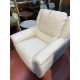 Butacon relax electrico en piel blanca