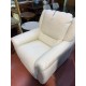 Butacon relax electrico en piel blanca